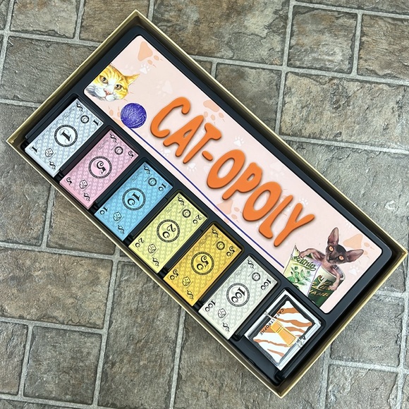 CAT-OPOLY Cat Themed Monopoly Style Board Game By Late for the Sky - Picture 7 of 7